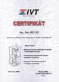 Certifikát firmy IVT – Jan Henzl